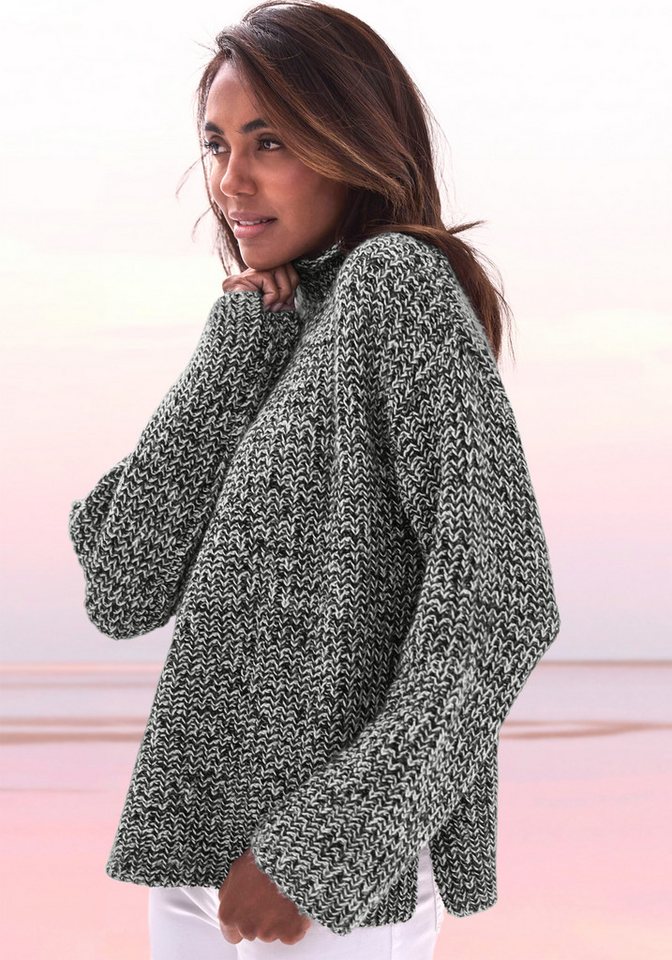 Buffalo Stehkragenpullover in Melange-Optik von Buffalo