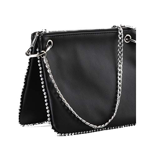 Buffalo Umhängetasche für Damen HELLEN, Frauen Handtasche,22x2x17cm,Black(Schwarz) von Buffalo