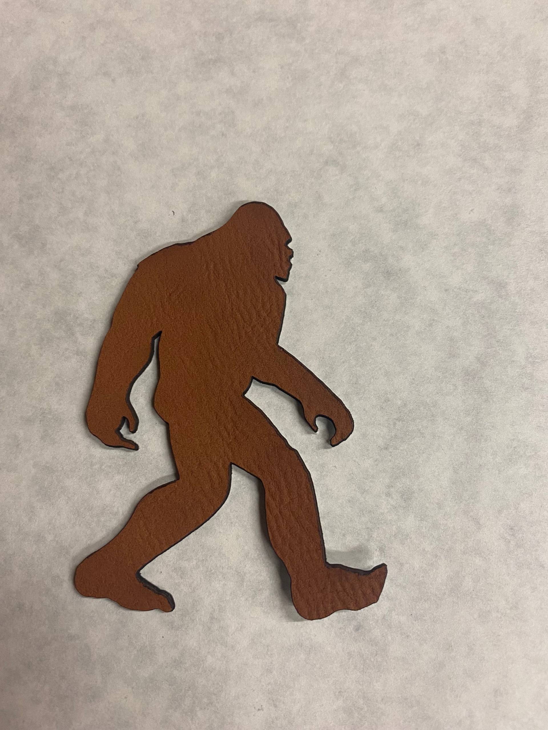 Yeti Bigfoot Leder Patches Blanko , Pu Aufnäher, Kunstleder Anhänger von BuffaloCustomsLLC