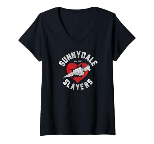 Damen Buffy the Vampire Slayer Sunnydale Slayers-Logo T-Shirt mit V-Ausschnitt von Buffy the Vampire Slayer