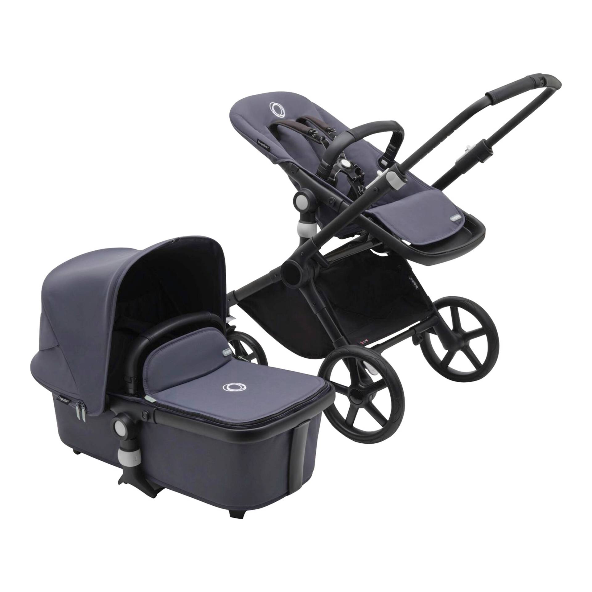 Bugaboo Fox Cub Kombikinderwagen schwarz | blau von Bugaboo