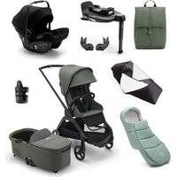 bugaboo Kinderwagen Dragonfly Complete Black/Forest Green, Ultimate Newborn Bundle von Bugaboo