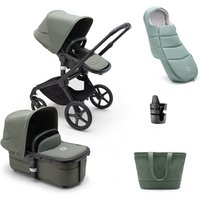 bugaboo Kombikinderwagen Fox 5 mit Zubehör Black/Forest Green von Bugaboo