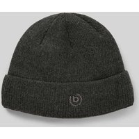 bugatti Beanie mit Label-Stitching in Anthrazit, Größe 1 von Bugatti