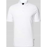 bugatti Slim Fit Poloshirt im unifarbenen Design in Weiss, Größe XL von Bugatti