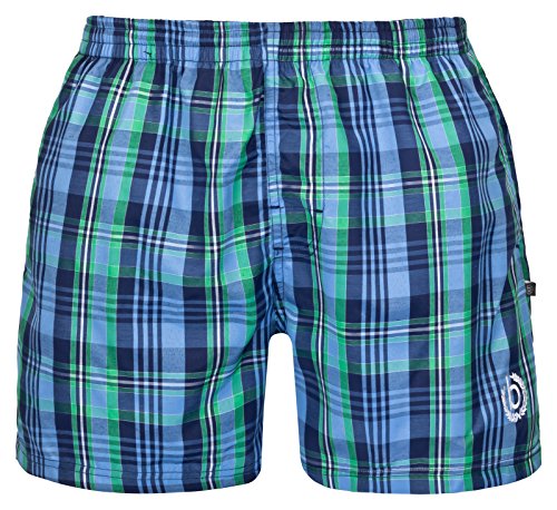 bugatti® - Karierte Herren Badeshort in Marine/grün, in Größe L von bugatti