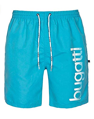 Bugatti - Herren Badeshort in Marineblau, türkis oder schwarz, Malibu Blue (Modell: 2019), L von bugatti