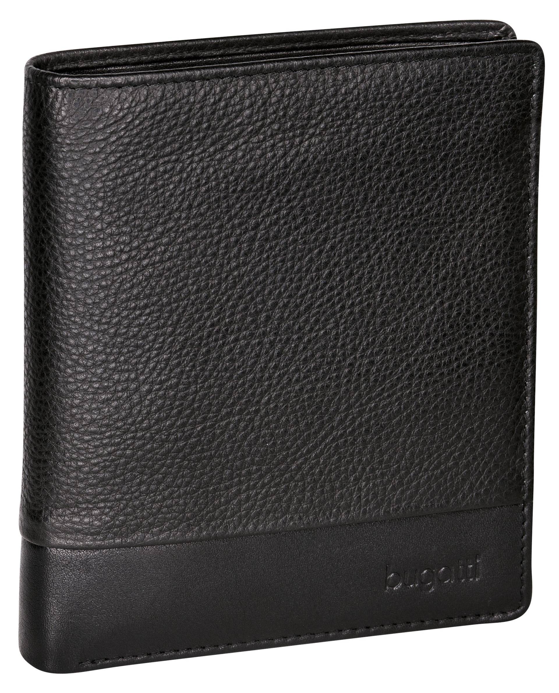 Bugatti - Atlanta Kombibörse, Hochformat/coin wallet combi style (14 CC) schwarz - Gr. - OS von Bugatti