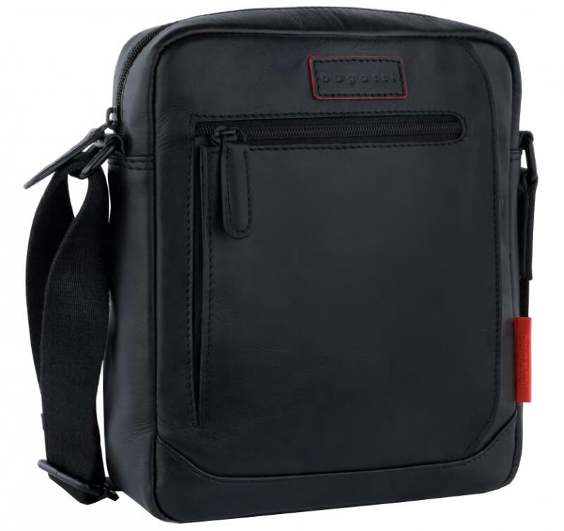 Bugatti - Bugatti Clark Schultertasche echt Leder Schwarz Schwarz von Bugatti