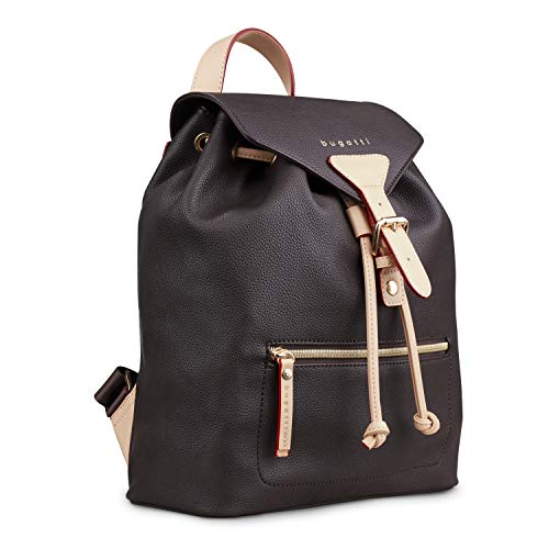 bugatti Ella Rucksack Damen Klein, Frauen Tagesrucksack, Arbeitsrucksack Alltagsrucksack in braun von bugatti