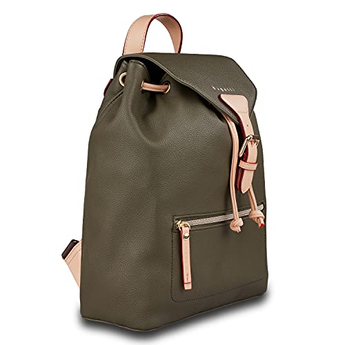 bugatti Ella Rucksack Damen Klein, Frauen Tagesrucksack, Arbeitsrucksack Alltagsrucksack in Olive von bugatti