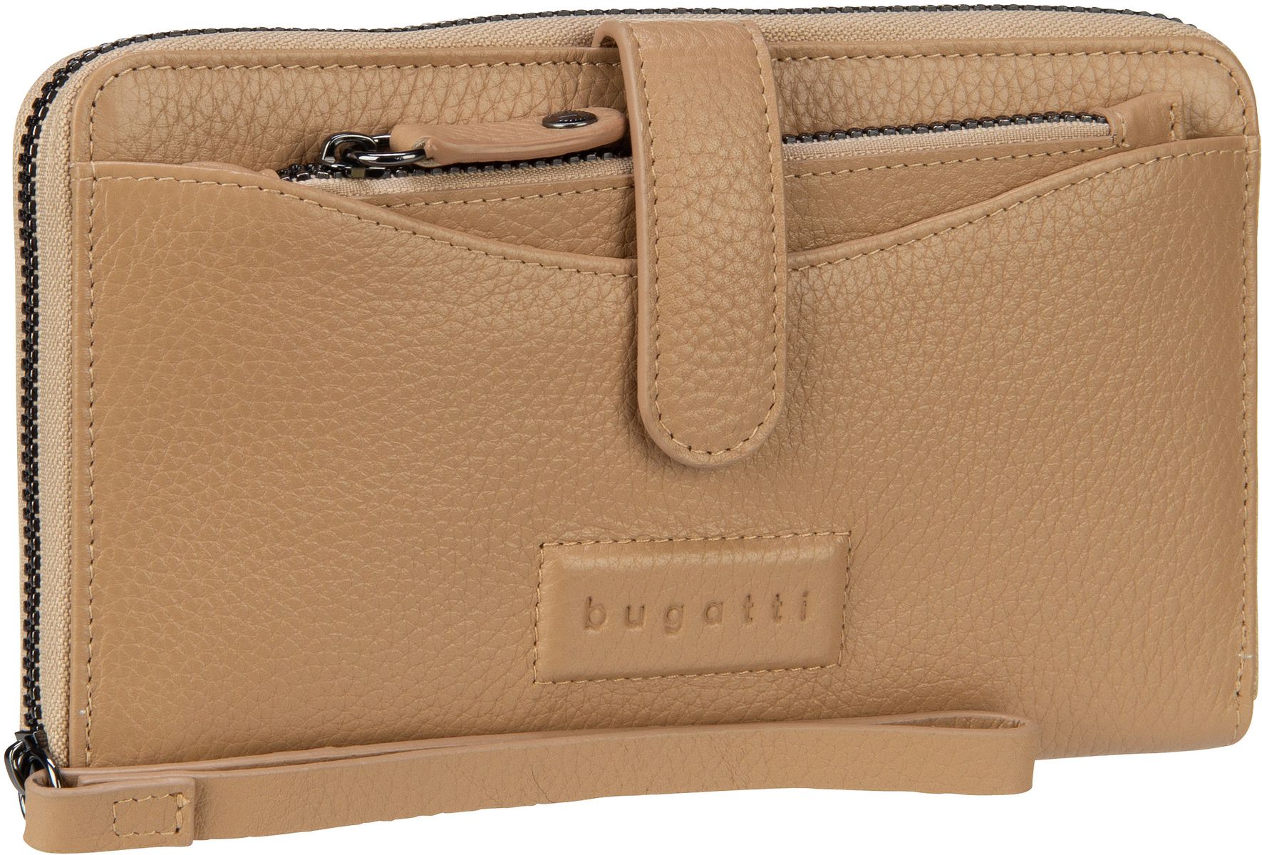 Bugatti Elsa Long Ladies Zip Key Wallet  in Beige (0.6 Liter), Geldbörse von Bugatti