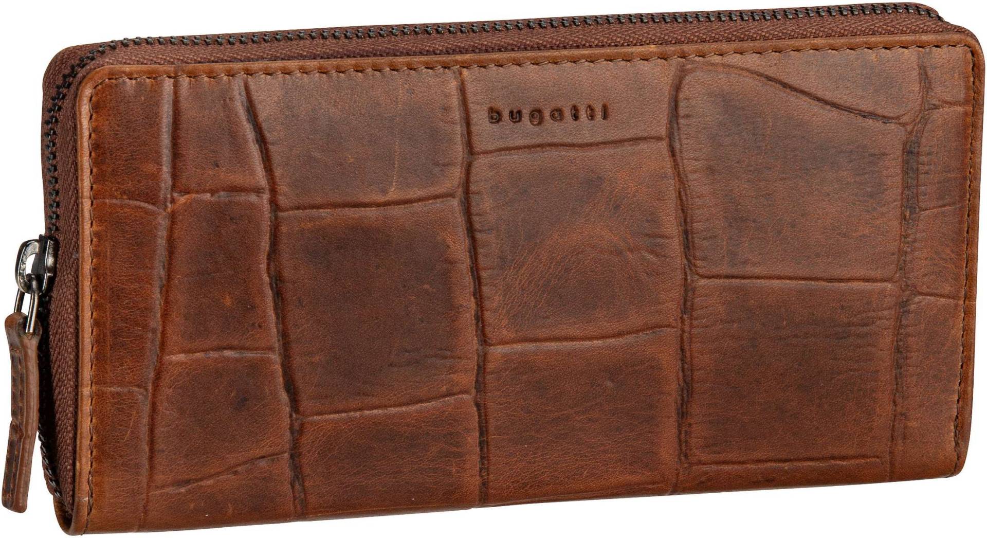 Bugatti Nevio Ladies Long Wallet With Zip  in Cognac (0.5 Liter), Geldbörse von Bugatti