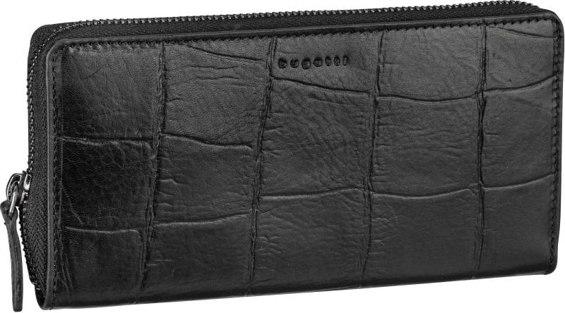 Bugatti Nevio Ladies Long Wallet With Zip  in Schwarz (0.5 Liter), Geldbörse von Bugatti