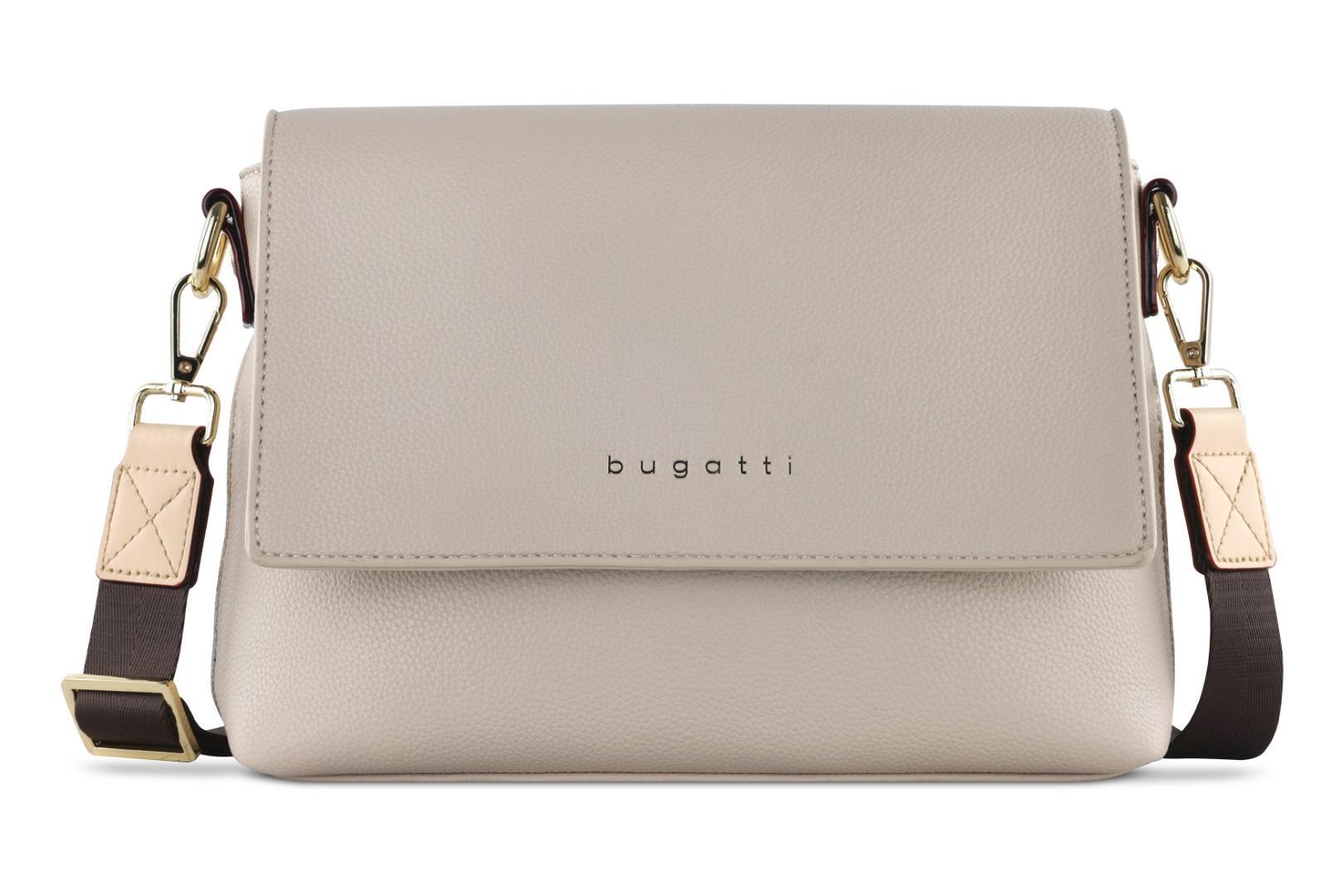 Bugatti - Handtasche M. Überschlag Ella Schultertasche Beige Beige von Bugatti