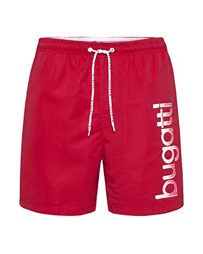 Bugatti - Herren Badeshort in Marineblau, türkis oder schwarz, Rot (Tomato Red), L von bugatti