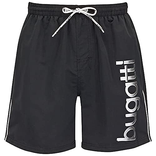 Bugatti - Herren Badeshort in Marineblau, türkis oder schwarz, Schwarz, 6XL von bugatti