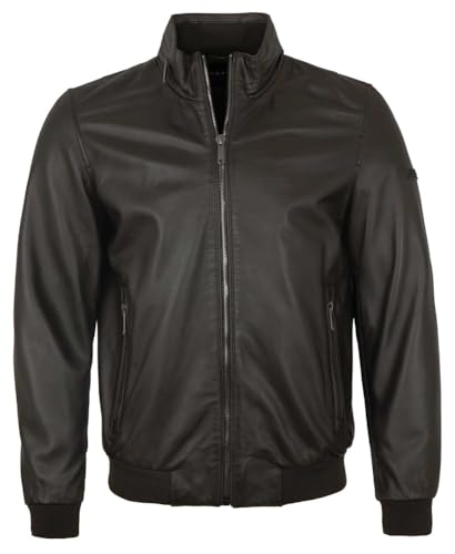 bugatti - Herren Echtleder Lederjacke Blouson Lammnappa Dunkelbraun Größe 52 von bugatti