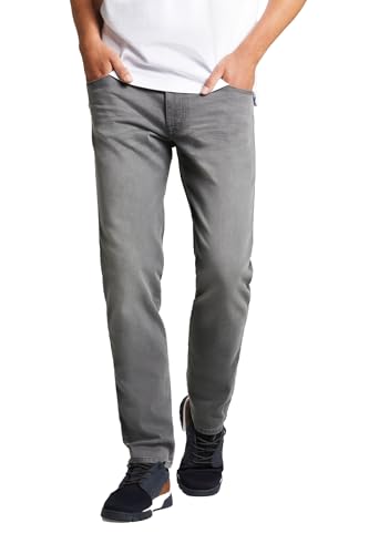 bugatti Herren 3038d-86676 Straight Jeans, Grau, 33W / 32L EU von bugatti