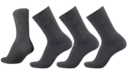 bugatti Herren Socke 3 er Pack 6703 smooth cotton, Gr. 47-50, Grau (620 - anthracite) von bugatti