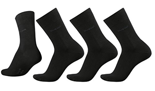 bugatti Herren Socke 3 er Pack 6703 smooth cotton, Gr. 47-50, Schwarz (610 - black) von bugatti