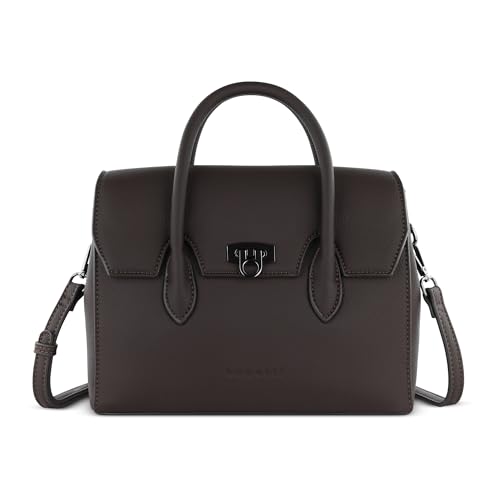 Bugatti Ira Damen Schultertasche M aus Kunstleder, modische Handtasche in braun von Bugatti