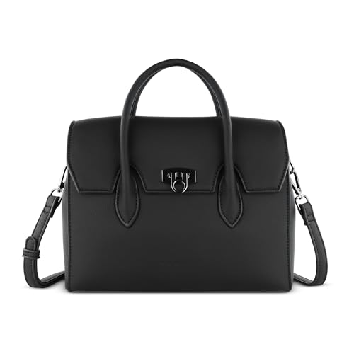 Bugatti Ira Damen Schultertasche M aus Kunstleder, modische Handtasche in schwarz von Bugatti