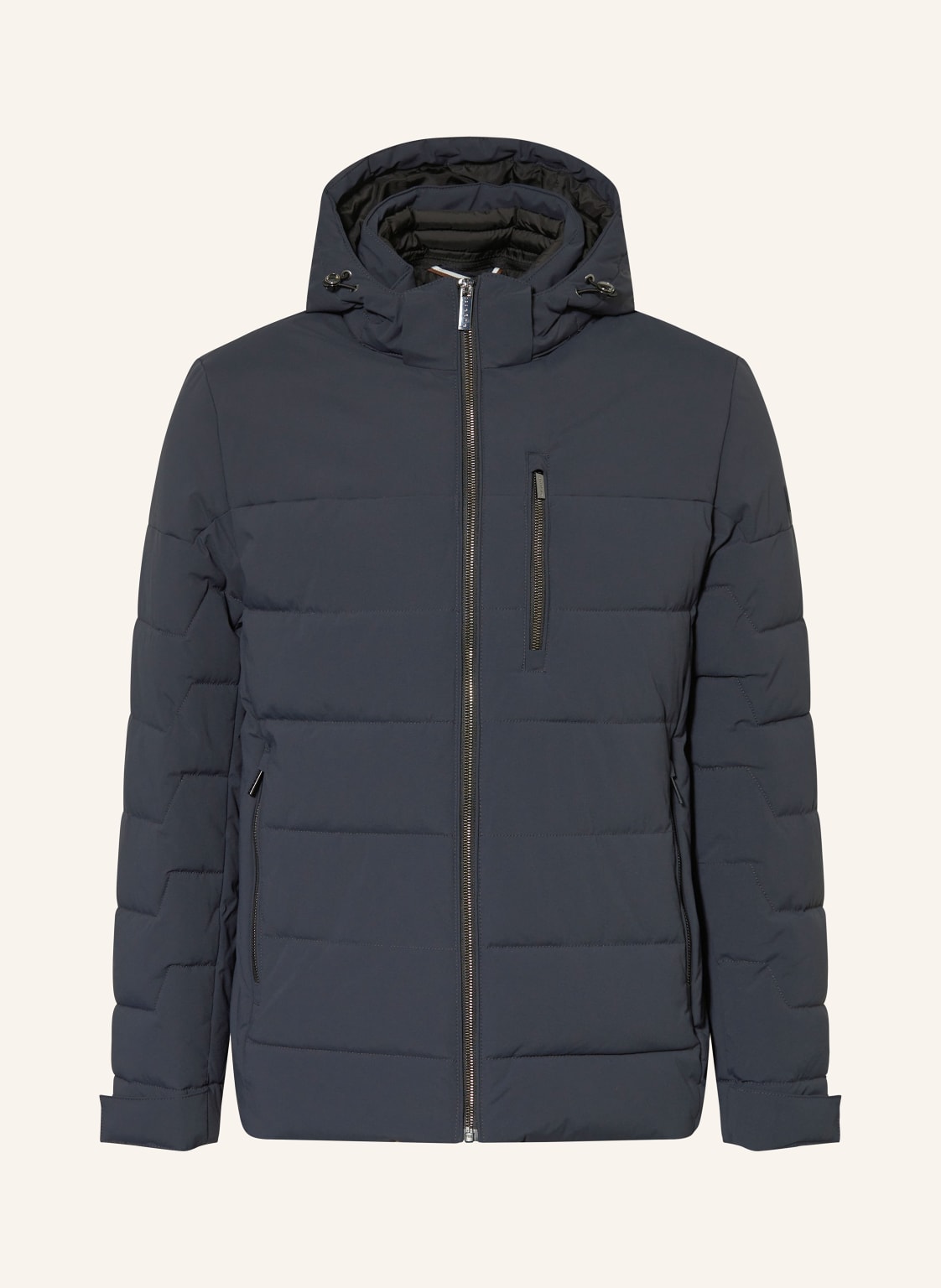 Bugatti Jacke Mit Herausnehmbarer Blende Und Abnehmbarer Kapuze blau von Bugatti