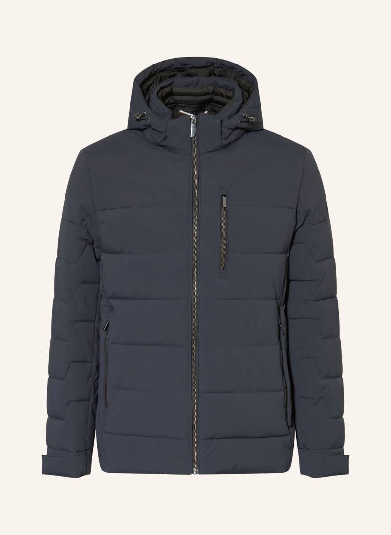 Bugatti Jacke Mit Herausnehmbarer Blende Und Abnehmbarer Kapuze blau von Bugatti