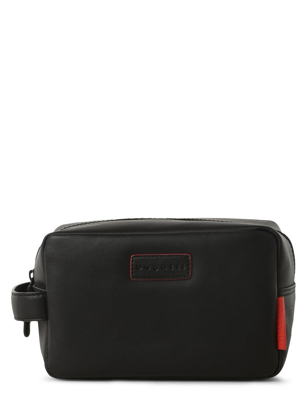 Bugatti Kulturtasche aus Leder Herren, schwarz von Bugatti