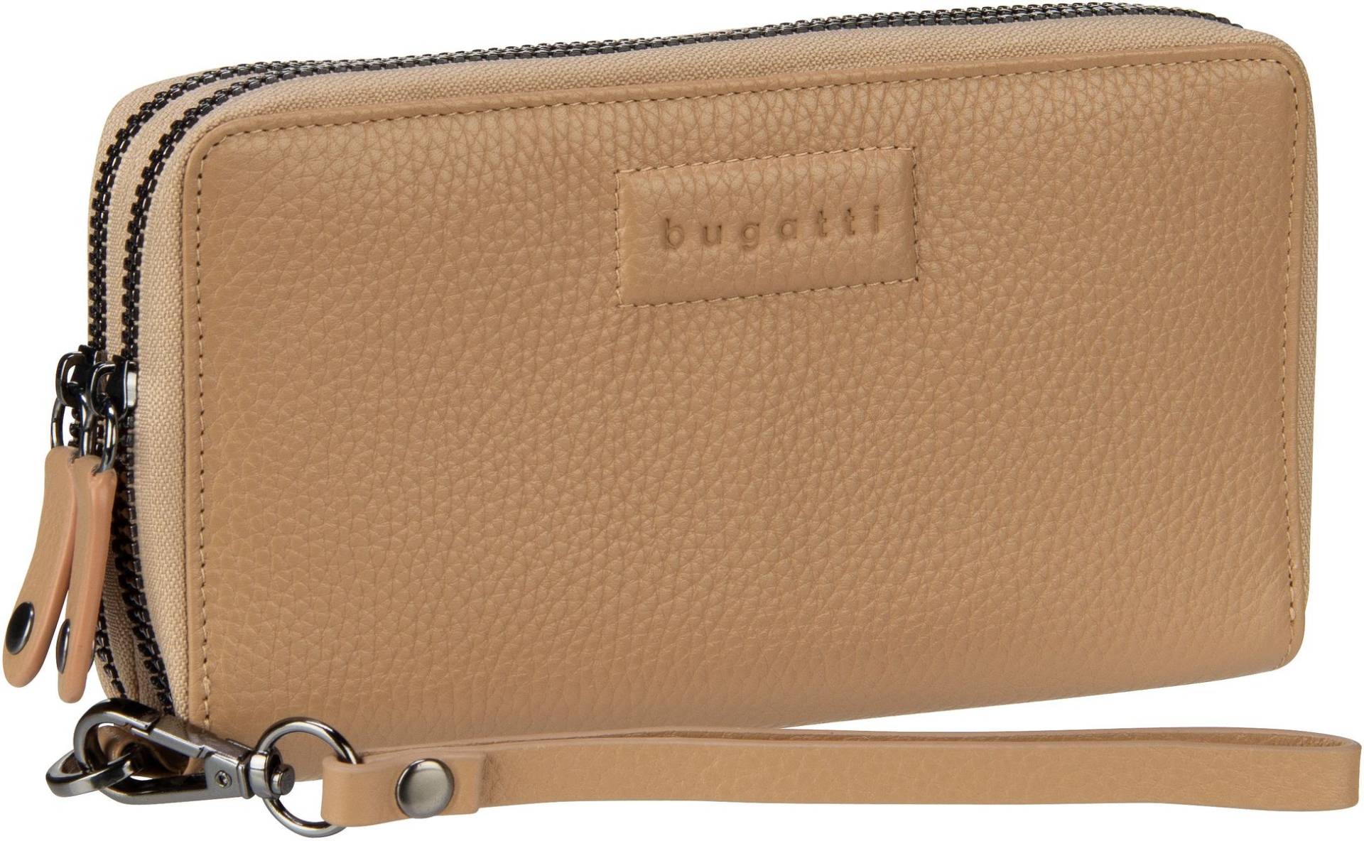 Bugatti Elsa Ladies Double Zip Wallet  in Beige (0.6 Liter), Geldbörse von Bugatti