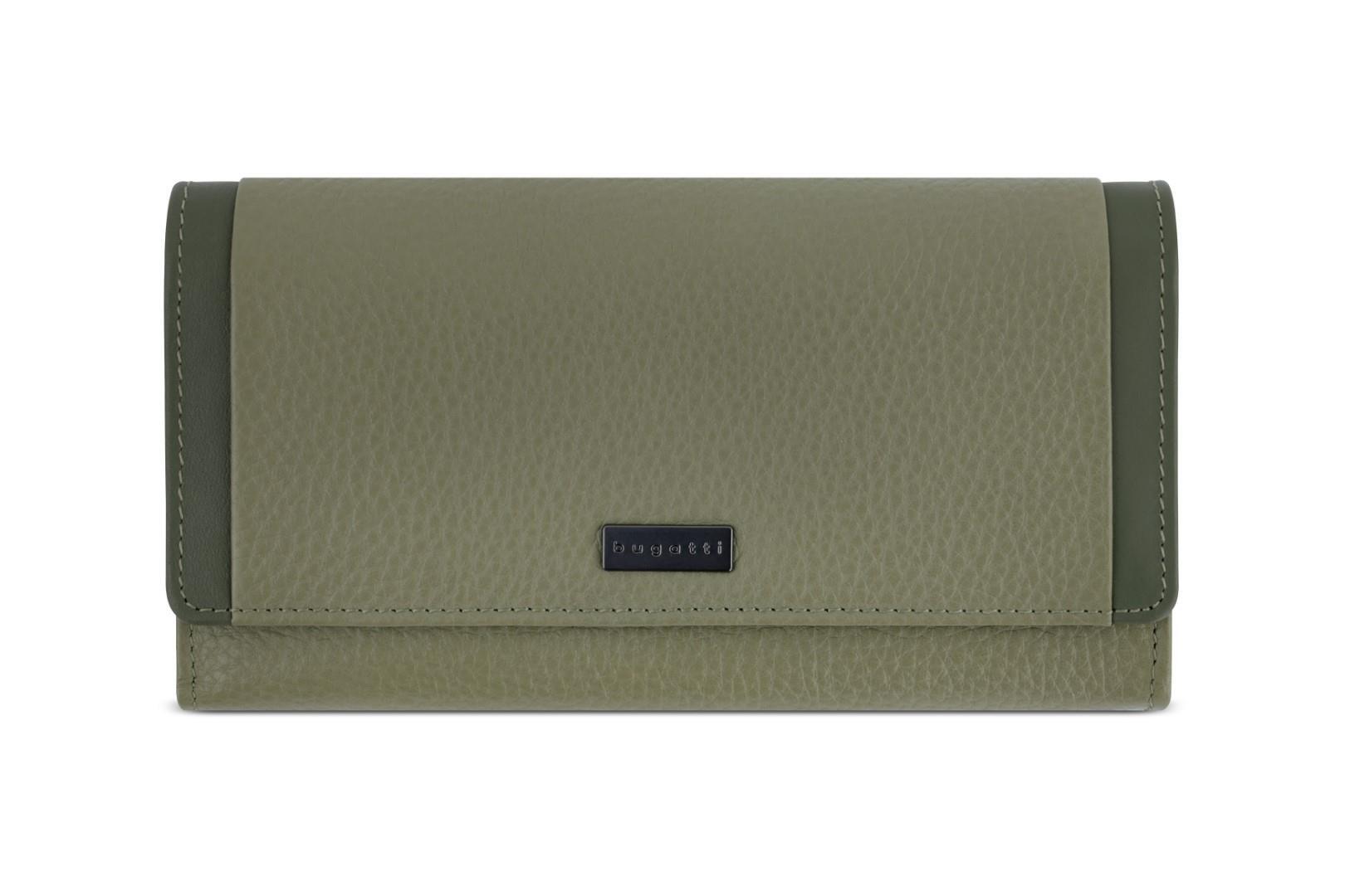 Bugatti - Langbörse Sina Damenlangbörse Mit Überschl Grün Grün von Bugatti
