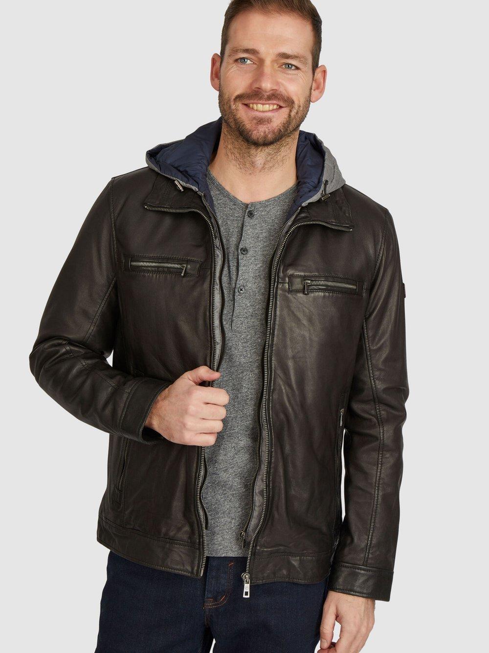 Bugatti Lederjacke Herren, schwarz von Bugatti