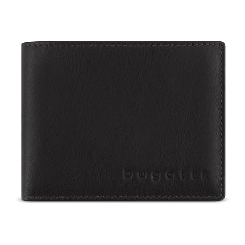 bugatti Lima Geldbörse Herren aus Leder, Portemonnaie Querformat mit RFID-Schutz, braun von bugatti