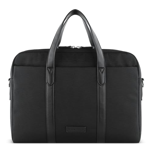 Bugatti Maro Businesstasche groß, Herren-Aktentasche aus Polyester mit Laptopfach ca. 15", schwarz von Bugatti