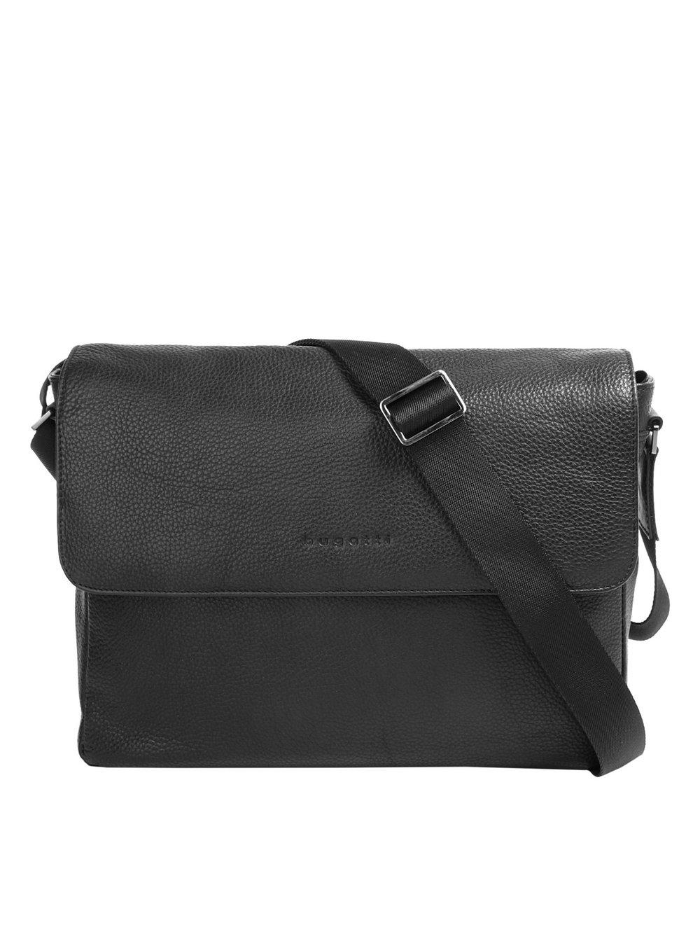 Bugatti Messenger Bag Damen Leder, schwarz von Bugatti