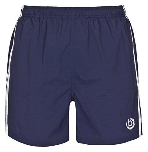 Bugatti Moderne Herren Badeshort, Marineblau mit weißen Streifen, Blau, Gr.- M von bugatti