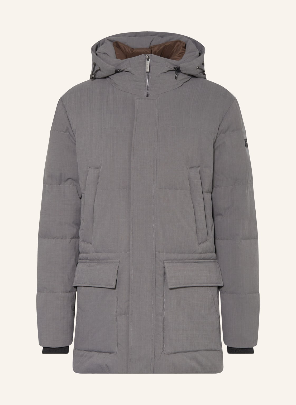 Bugatti Parka Mit Abnehmbarer Kapuze grau von Bugatti