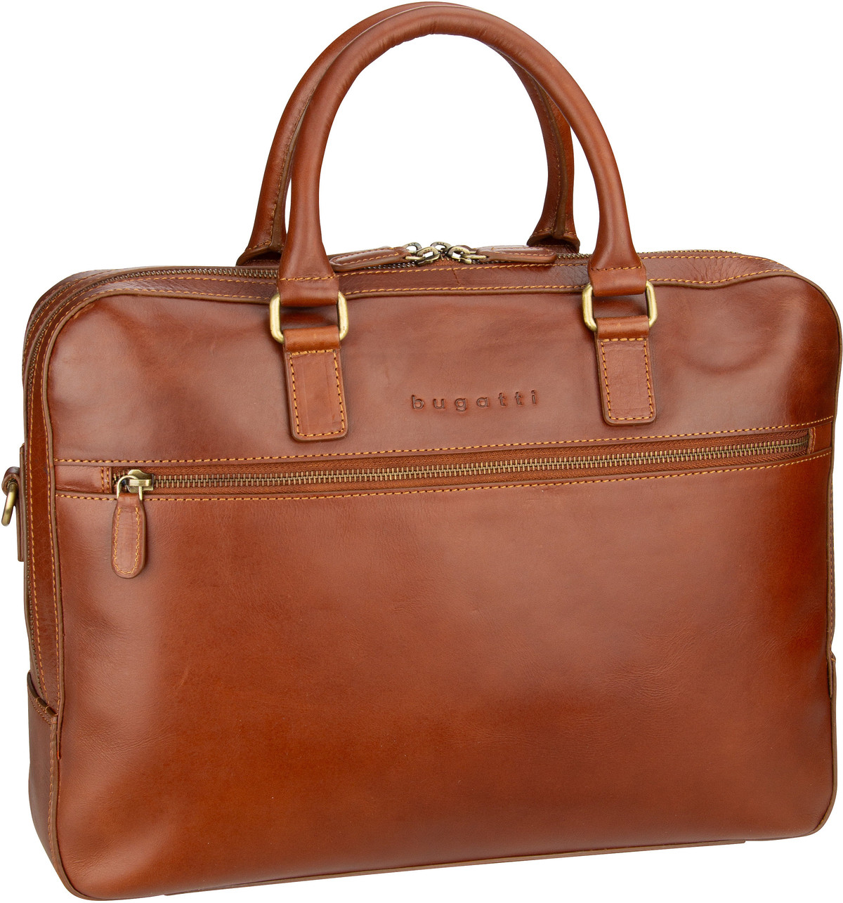 Bugatti Remo Briefcase Large  in Cognac (15.1 Liter), Aktentasche von Bugatti