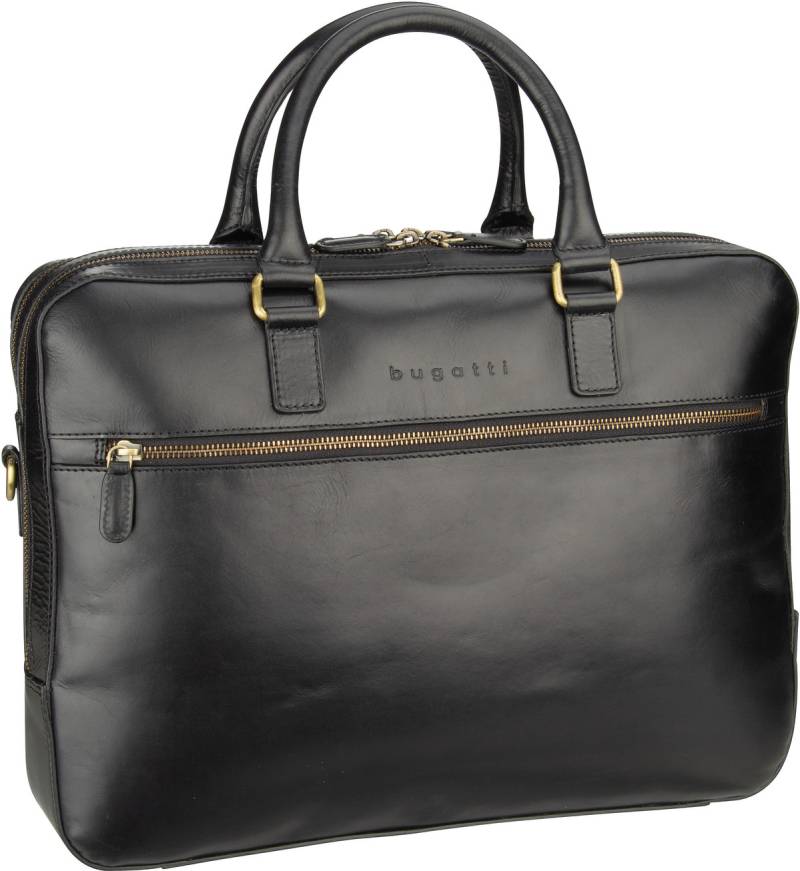 Bugatti Remo Briefcase Large  in Schwarz (15.1 Liter), Aktentasche von Bugatti