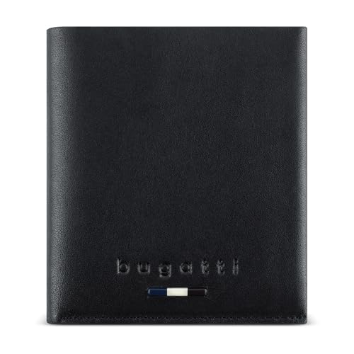 bugatti Romeo Kartenetui komplett aus weichem Rindleder, RFID-Schutz, mit 8 Kartenfächern, schwarz von bugatti