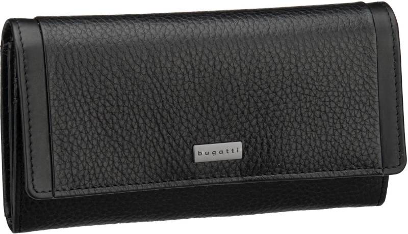 Bugatti Sina Ladies Long Wallet With Flap  in Schwarz (0.5 Liter), Geldbörse von Bugatti