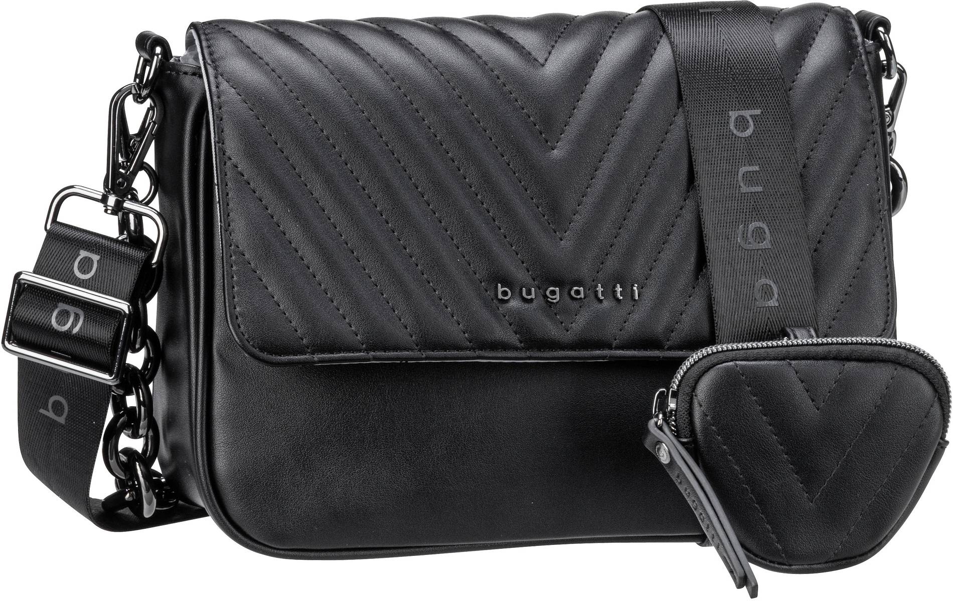 Bugatti Sira Crossover Bag Large I  in Schwarz (5.8 Liter), Umhängetasche von Bugatti