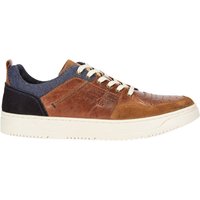 Bugatti Low Top-Sneaker aus Leder-Denim-Materialmix von Bugatti