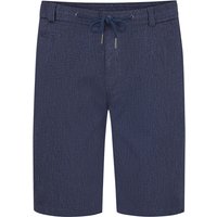 Bugatti Stretch-Bermudas in Leinen-Optik mit Tunnelzug von Bugatti
