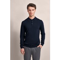 Langarm-Poloshirt in moderner Optik in marine Langarm-Poloshirt in moderner Optik in marine von Bugatti