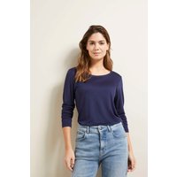 Langarmshirt mit Rundhals in marine von Bugatti