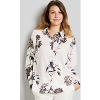 Printbluse aus reiner Baumwolle in apricot von Bugatti