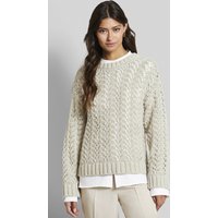 Pullover mit Lochstrick in beige von Bugatti