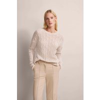 Pullover mit Zopfmuster in beige Pullover mit Zopfmuster in beige von Bugatti